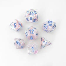 7 Pop Art/blue Festive Polyhedral Dice Set - CHX27544